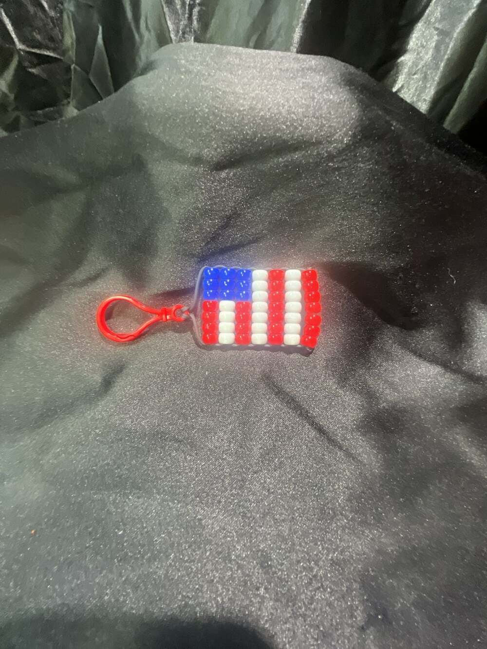 USA Soccer Keychain/Bag Charm Handmade New